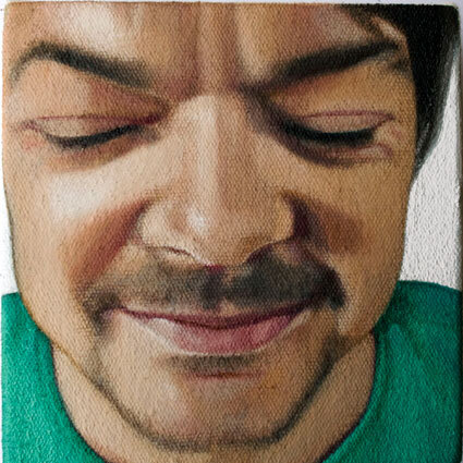 Break 7 / Paul - 2011 - olieverf op canvas op hout - 10x10,5 cm 