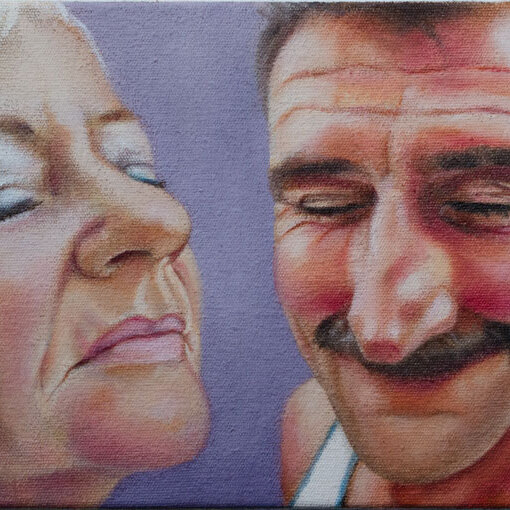 Break 6 / JohanMarjo - 2011 - olieverf op canvas op hout - 21x14,5 cm  